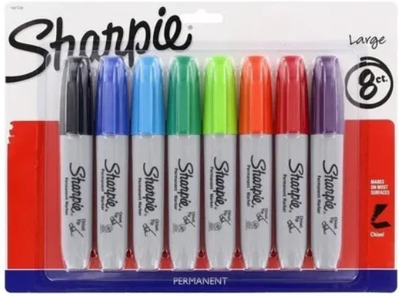 MARCADOR PERM SHARPIE CHISEL GRUESO SURTIDO